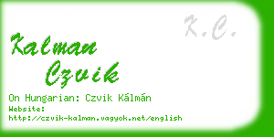 kalman czvik business card